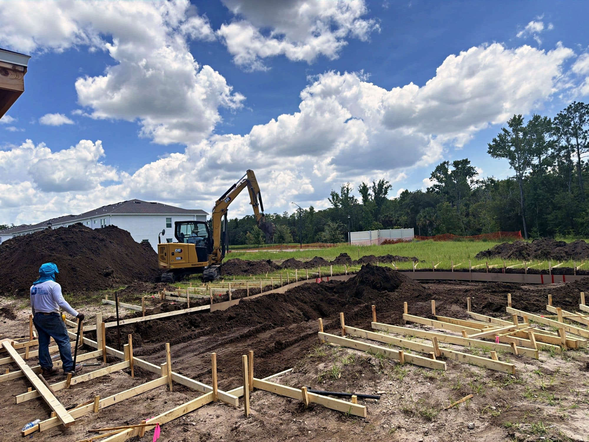 Heavy equipment on a commercial build in Poinciana
